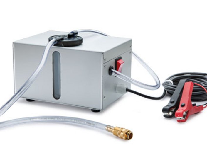 Mobile, elektrische Vakuumpumpe 12 V (Endvakuum ca. 30 mbar (Pabs))